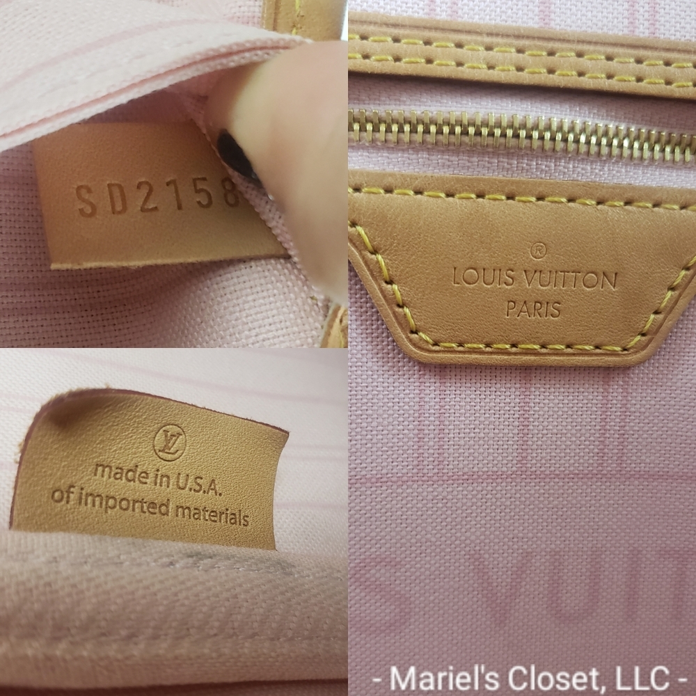 Louis Vuitton Damier Azur Canvas Tote with Natural Vachetta Trim - Picture 2 of 11